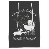 Corgi Dog Baby Dusche Welpe Welsh Pembroke Mittlere Geschenktüte (Rückseite)