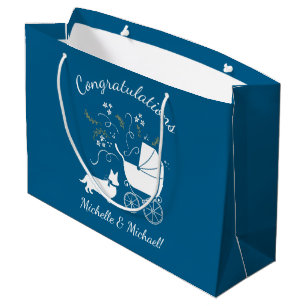 Corgi Dog Baby Shoppy Welsh Blue Boy Große Geschenktüte