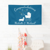 Corgi Dog Baby Shower Welsh Blue Boy Banner (Insitu)