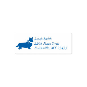 Corgi Dog Baby Shower Welsh Blue Boy Permastempel