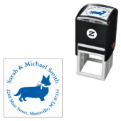 Corgi Dog Baby Shower Welsh Blue Boy Permastempel (Beispiel)