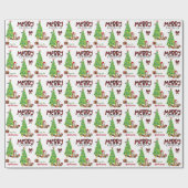 Corgi Dog, Bird und Weihnachtsbaum Wrapping Paper Geschenkpapier (Flach)