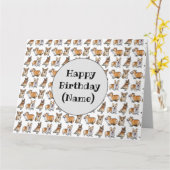 Corgi Dog Birthday Card Karte (Gelbe Blume)