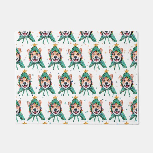 Corgi Dog Breed Christmas Fußmatte (Vorderseite)