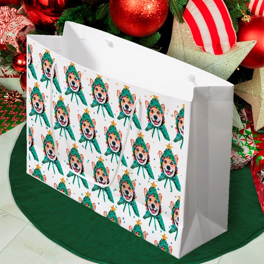 Corgi Dog Breed Christmas Große Geschenktüte