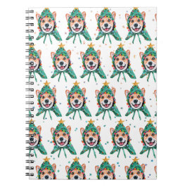 Corgi Dog Breed Christmas Notizblock