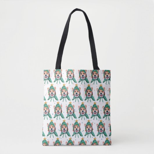 Corgi Dog Breed Christmas Tasche (Vorderseite)
