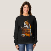 Corgi Dog Buch Sweatshirt (Vorne ganz)