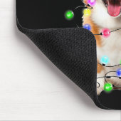 Corgi Dog Christmas Lights Pajama Funny Mousepad (Ecke)