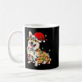 Corgi Dog Christmas Lights Pajama Santa Xmas Pet D Kaffeetasse (Links)