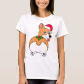 Corgi Dog Christmas T-Shirt (Vorderseite)