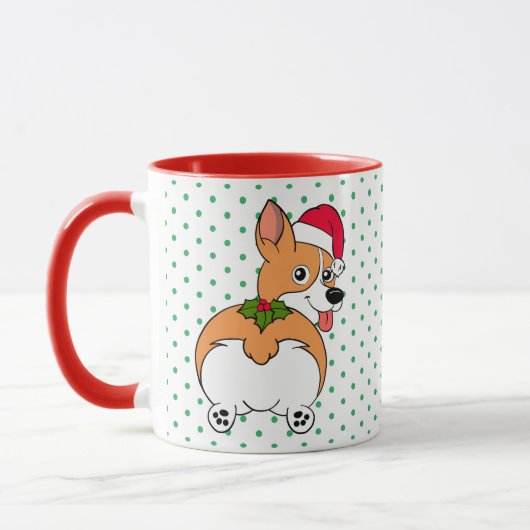 Corgi Dog Christmas Tasse (Links)