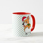 Corgi Dog Christmas Tasse (VorderseiteRechts)