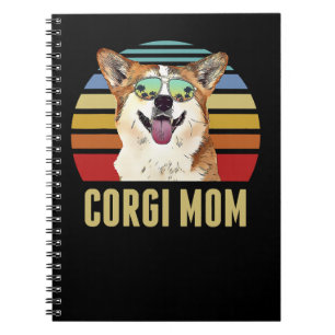 Corgi Dog Corgis Beste Mama für Hunde je Retro Sun Notizblock