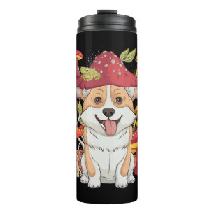 Corgi Dog Cottagecore Frosch Ästhetische Männer Fr Thermosbecher