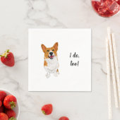 Corgi Dog Custom Cocktail Napkin Serviette (Beispiel)