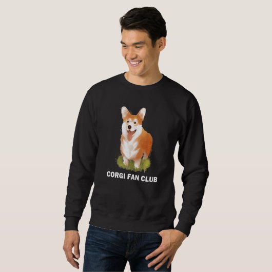 Corgi Dog Cute Playful Puppy Premium Sweatshirt (Vorne ganz)