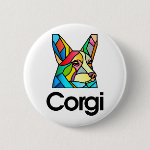 Corgi Dog Eigentümer Pembroke Walisisch Corgi Men Button