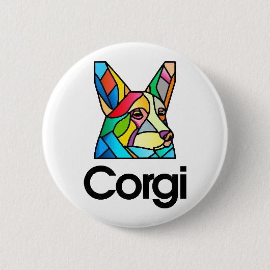 Corgi Dog Eigentümer Pembroke Walisisch Corgi Men Button (Vorderseite)