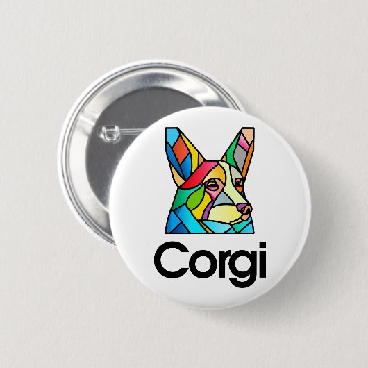 Corgi Dog Eigentümer Pembroke Walisisch Corgi Men  Button (Vorne & Hinten)