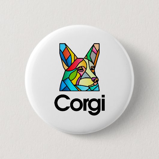 Corgi Dog Eigentümer Pembroke Walisisch Corgi Men Button (Vorderseite)