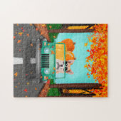 Corgi Dog Fall Pumpkin Puzzle (Horizontal)