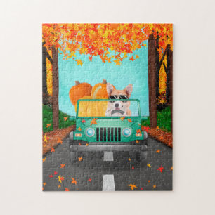 Corgi Dog Fall Pumpkin Puzzle