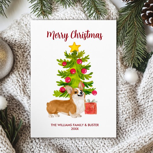 Corgi Dog Familie Weihnachten