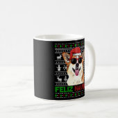 Corgi Dog Feliz Navidog Funny Weihnachten Kaffeetasse (VorderseiteRechts)