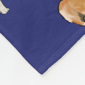Corgi Dog Fleece Blanket Navy Blue (Ecke)