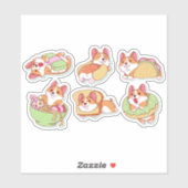 CORGI DOG FOOD CHARACTER SET AUFKLEBER (Blatt)