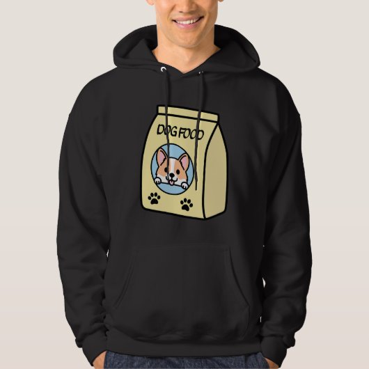 Corgi Dog Food Hoodie (Vorderseite)
