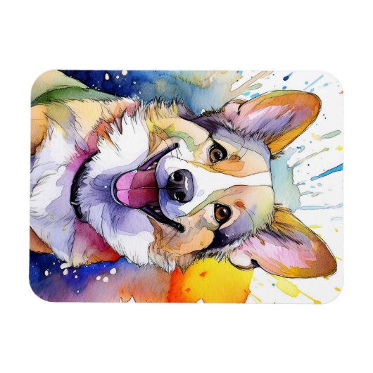 Corgi Dog Foto Magnet (Horizontal)