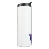 Corgi Dog Geometric Muster Silhouette Lila Thermosbecher (Nach links gedreht)