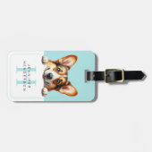 Corgi Dog Gepäckmarken Gepäckanhänger (Vorderseite horizontal)