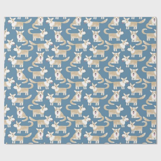 Corgi Dog Geschenkpapier (Flach)