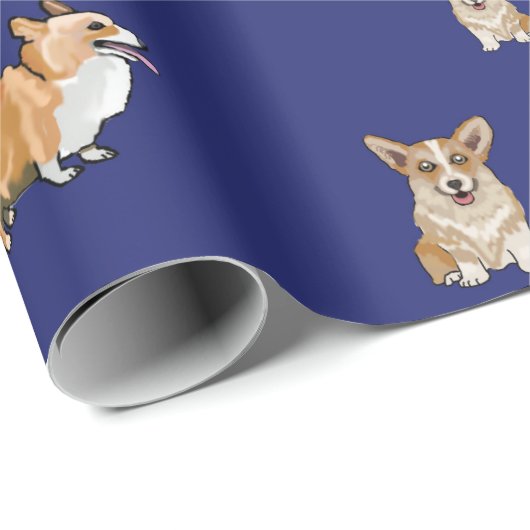 Corgi Dog Geschenkwrap Geschenkpapier (Rolleneckpunkt)