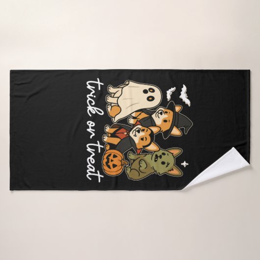 Corgi Dog Halloween Costume Spooky Badehandtuch (Badehandtuch)