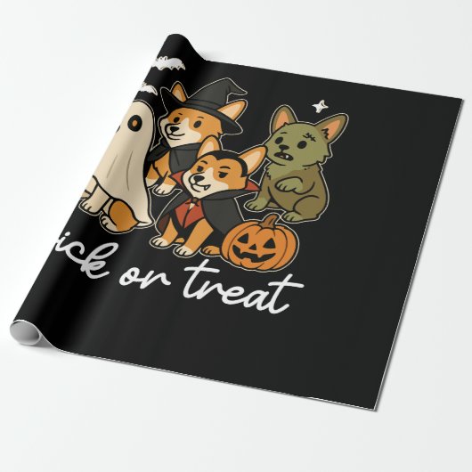 Corgi Dog Halloween Costume Spooky Geschenkpapier