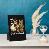 Corgi Dog Halloween Kostüm Spooky Fotoplatte (Seite)