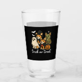Corgi Dog Halloween Kostüm Spooky Glas (Vorderseite)