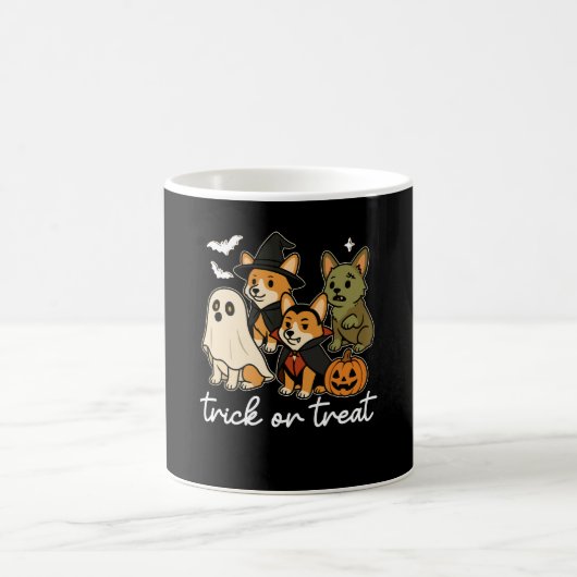 Corgi Dog Halloween Kostüm Spooky Kaffeetasse (Mittel)