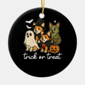 Corgi Dog Halloween Kostüm Spooky Keramik Ornament (Vorne)