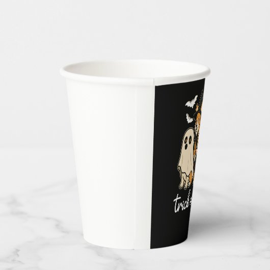 Corgi Dog Halloween Kostüm Spooky Pappbecher (Rechts)