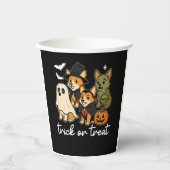 Corgi Dog Halloween Kostüm Spooky Pappbecher (Vorderseite)