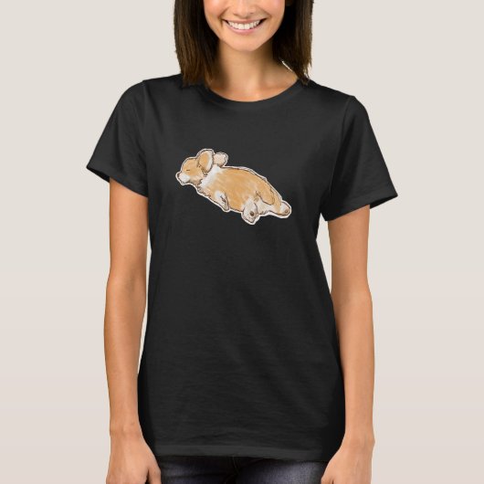 Corgi Dog Hand Drawn Sketch T-Shirt (Vorderseite)