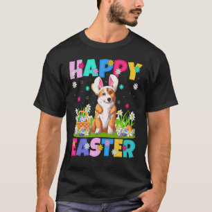 Corgi Dog Happy Oaster Bunny Corgi Ostersonntag T-Shirt