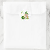 Corgi Dog Happy St Patricks Day Herz-Aufkleber (Tasche)