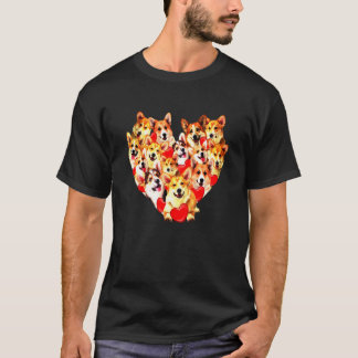 Corgi Dog Heart Puppy T-Shirt