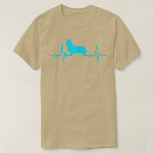 Corgi Dog Heartbeat Corgi Vater-341 T-Shirt (Design vorne)